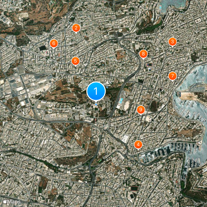 University of Malta Map