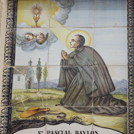 Ceramic panel of Saint Paschal Baylon