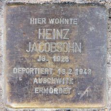 Stolperstein à la mémoire de Heinz Julius Jacobsohn