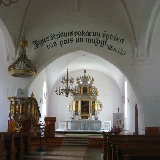 Interior of Church of Saint Catherine in Kuldīga