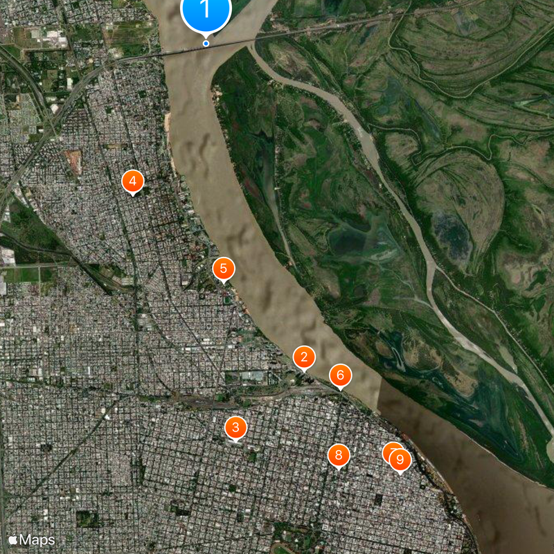 Rosario-Victoria Bridge Map