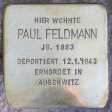 Stolperstein en memoria de Paul Feldmann