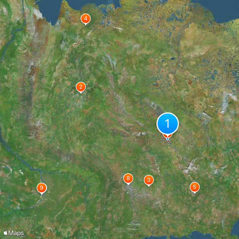 Chersky Range Map