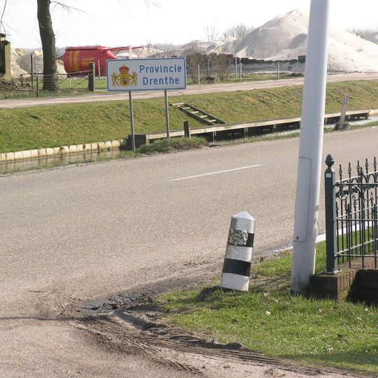 Gietijzeren provinciegrensmarkering