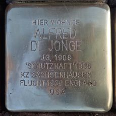 Stolperstein dedicated to Alfred de Jonge