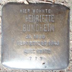 Stolperstein en memoria de Henriette Bundheim