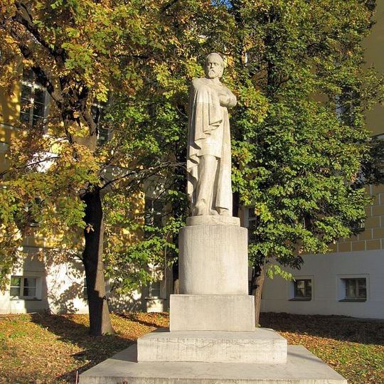 Monuments to Herzen and Ogaryov on Mokhovaya Street
