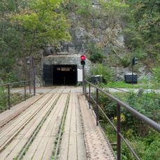 Most důlní dráhy grafitového dolu Český Krumlov přes Polečnici