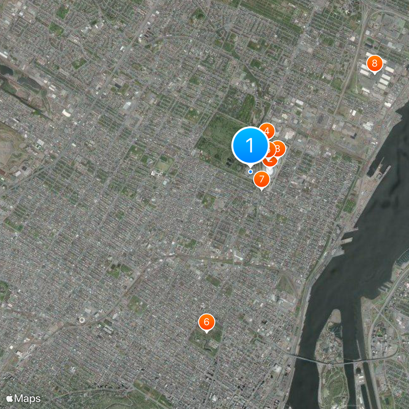 Montreal Botanical Garden Kaart