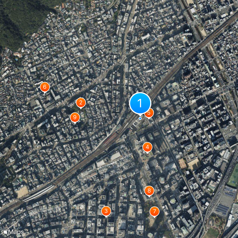 Kobe-Sannomiya Station Map
