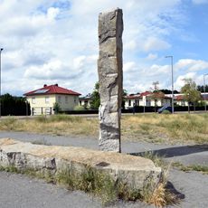 Two stone sculptures in the Stadpark Biesdorf