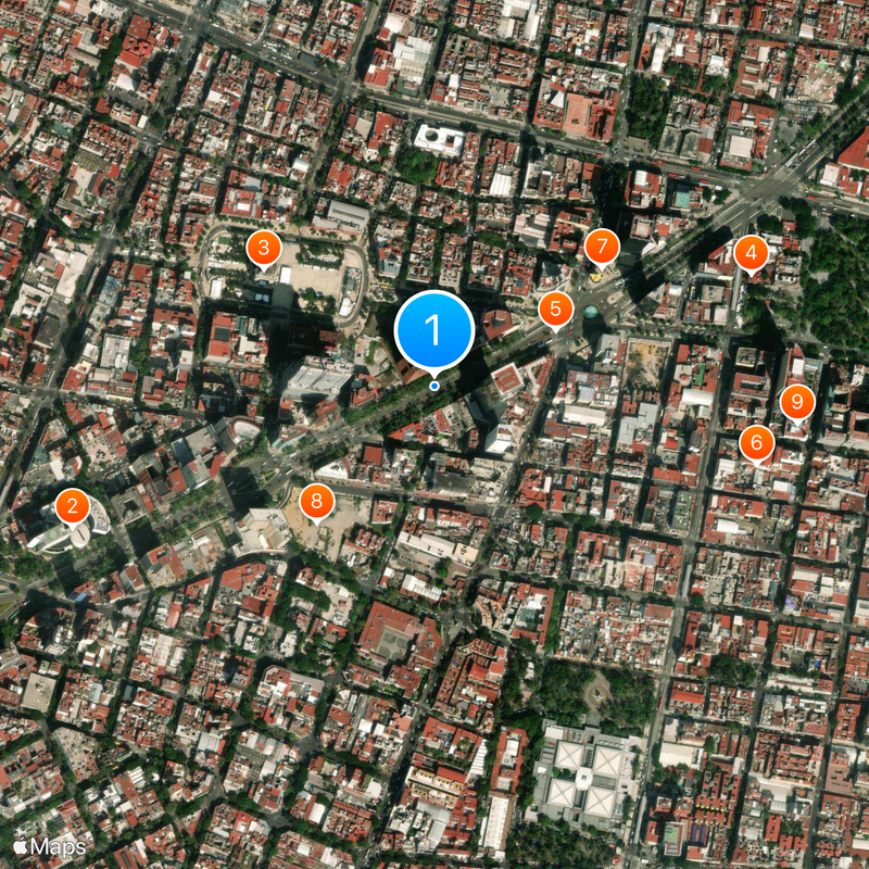 Paseo de la Reforma Map