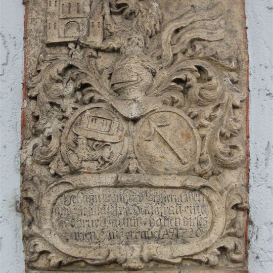 Wappen mit Inschriftkartusche
