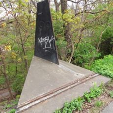 Tram track monument at Libeňský most