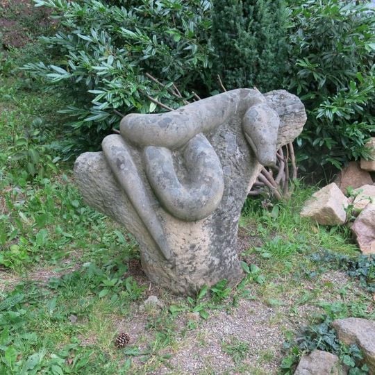 Socha hada u exotária v ZOO Ústí nad Labem