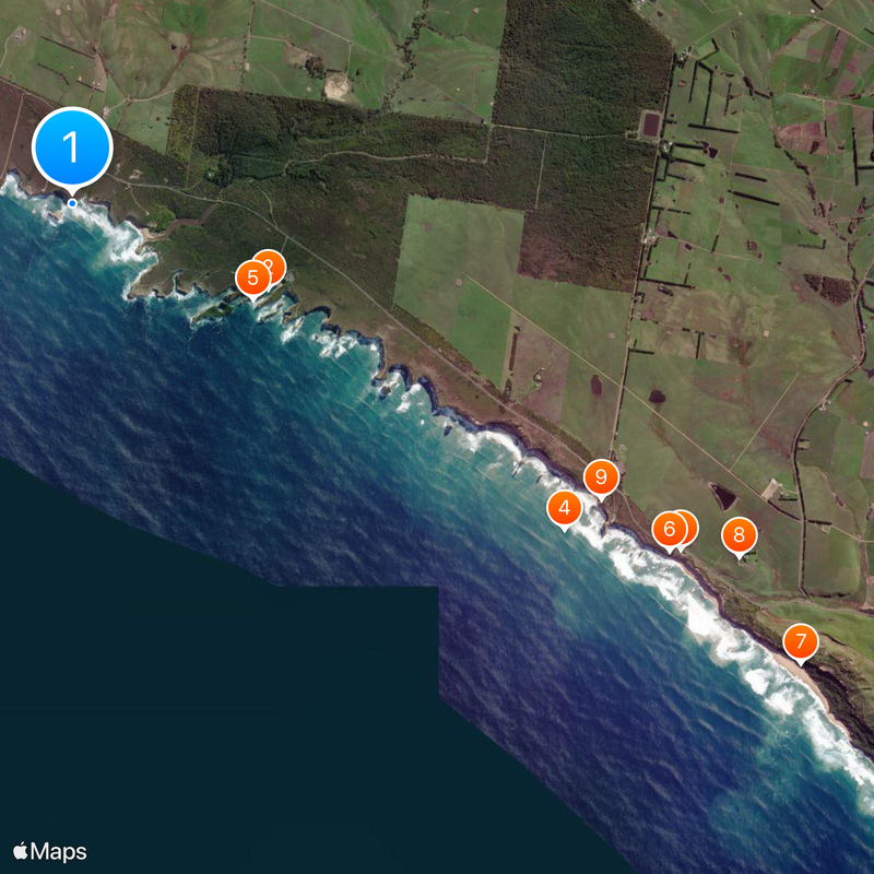 De Twaalf Apostelen Kaart