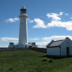 Oil Store and enclosure walls at Flatholm Lighthouse