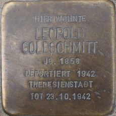 Stolperstein à la mémoire de Leopold Goldschmitt