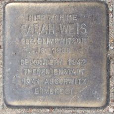 Stolperstein dedicated to Sarah Weis