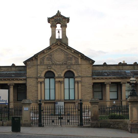 Saltaire School Including Wall, Gate Piers And Sculpted Lions To Front Area, And Gate To South Side