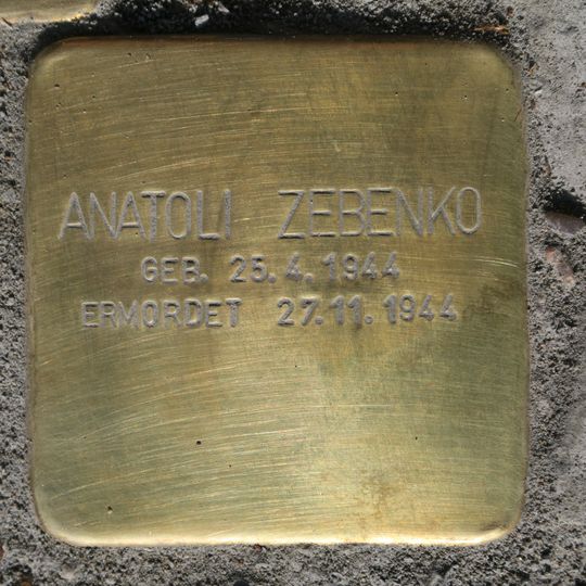 Stolperstein dedicated to Anatoli Zebenko