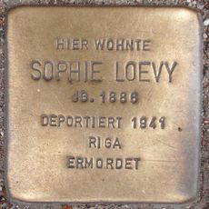 Stolperstein dedicated to Sophie Loevy