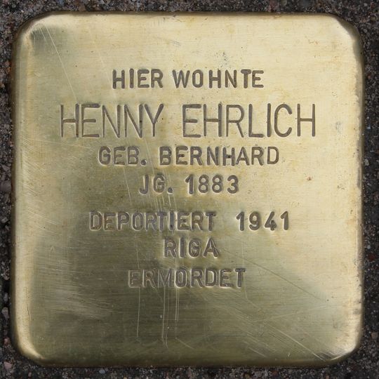 Stolperstein à la mémoire de Henny Ehrlich