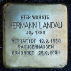 Stolperstein dedicated to Hermann Landau