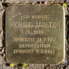Stolperstein dedicated to Richard Jaretzki