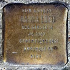 Stolperstein dedicated to Hanna Loeb
