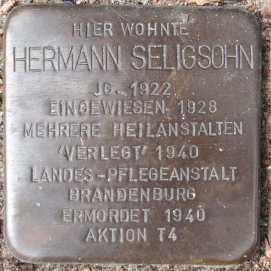 Stolperstein en memoria de Hermann Seligsohn