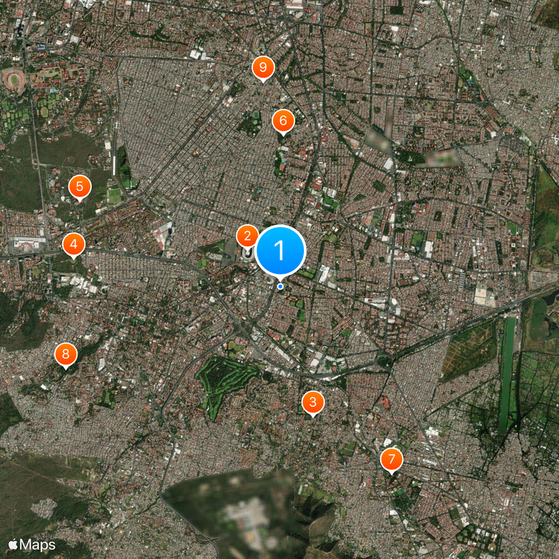 Universidad del Valle de  México Map