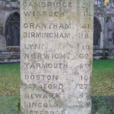 Milestone Erected In Churchyard Wall