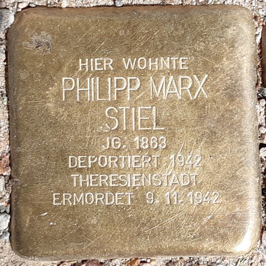 Stolperstein dedicated to Philipp Marx Stiel