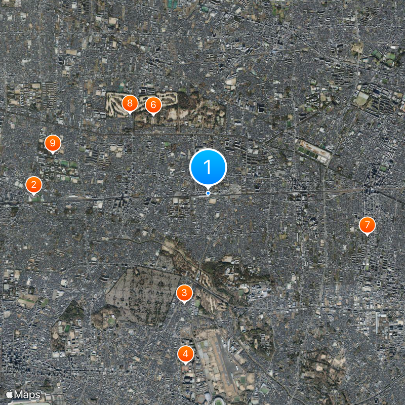 Higashi-Koganei Station Map