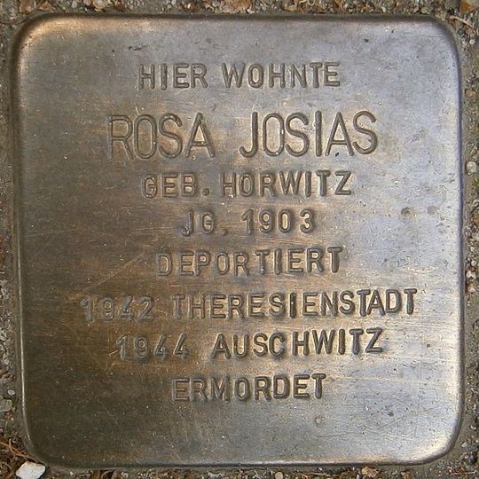 Stolperstein dedicated to Rosa Josias
