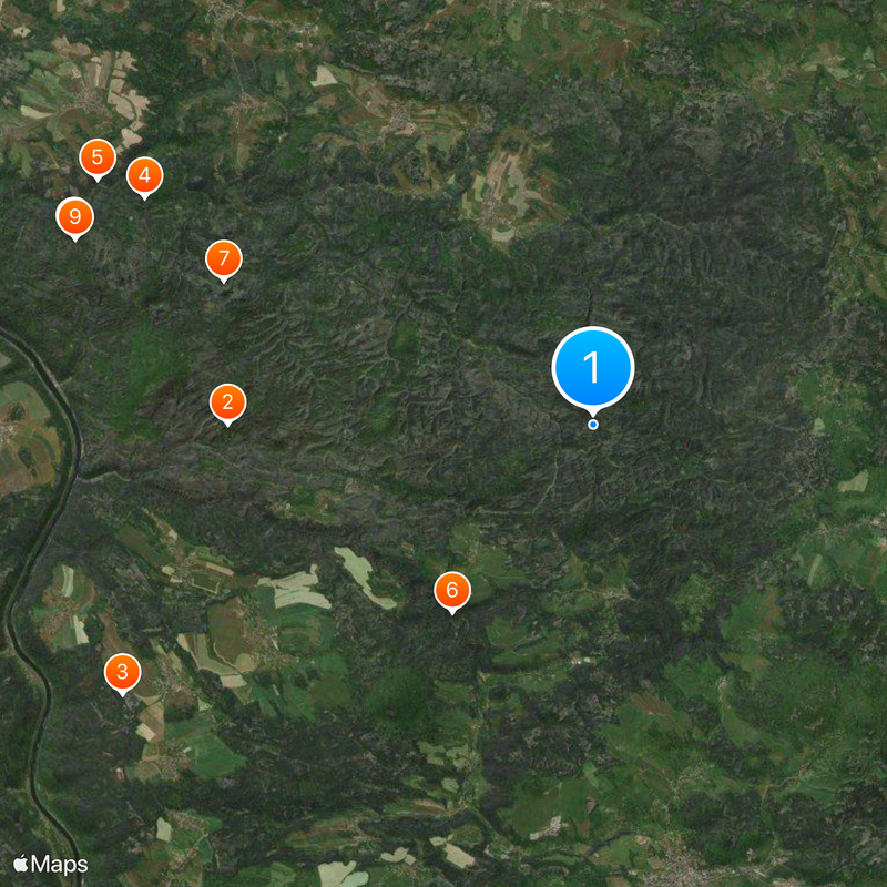 Parc national de la Suisse bohémienne Carte