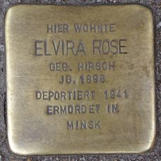 Stolperstein dedicated to Elvira Rose