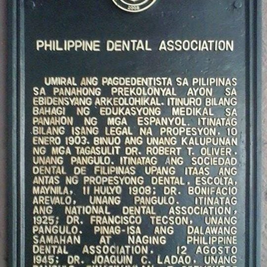 Philippine Dental Association historical marker