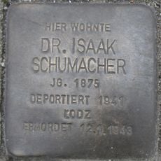 Stolperstein en memoria de Isaak Schumacher