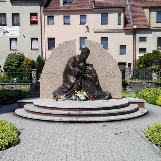 John Paul II and Stefan Wyszyński monument in Prudnik
