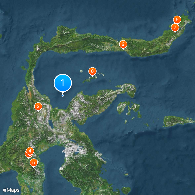 Midden-Sulawesi Kaart