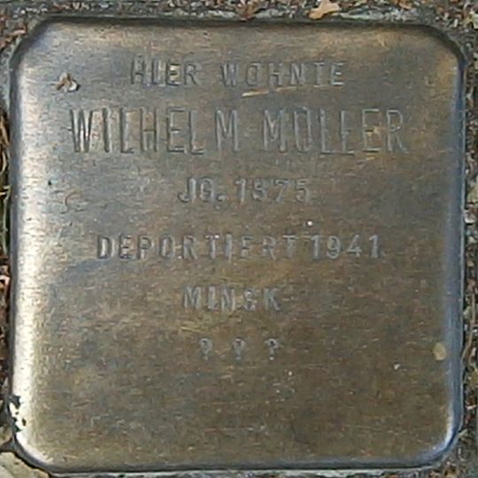 Stolperstein dedicated to Wilhelm Müller
