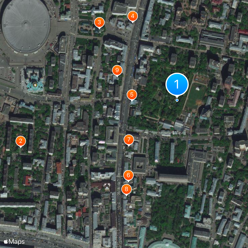 Botanical garden of Moscow State University Mapa