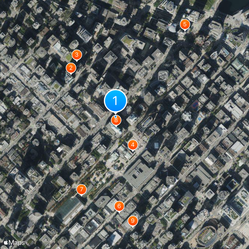 Downtown Vancouver Map