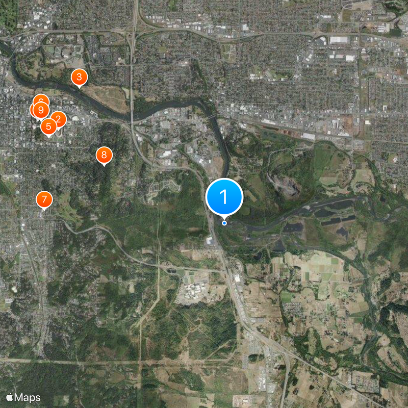 Willamette River Map