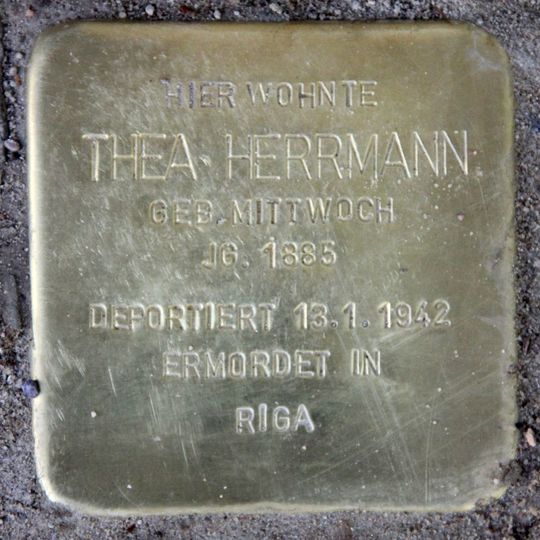 Stolperstein dedicated to Thea Herrmann
