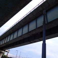 Railway bridge over Sokolovská street (Sluncová - odb. Rokytka track)