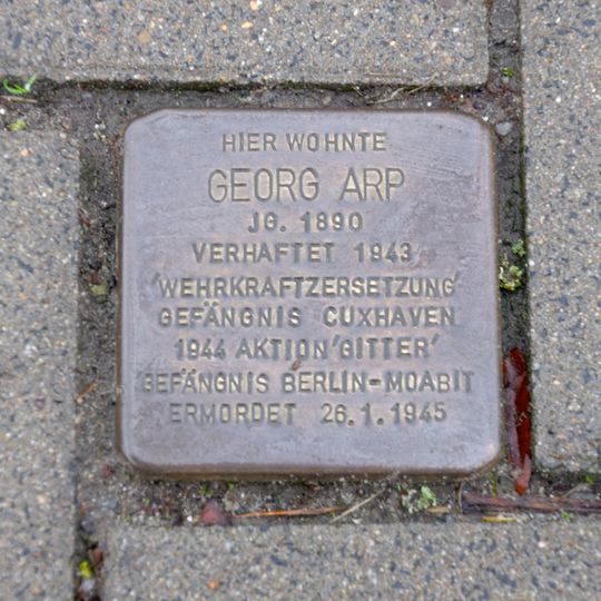 Stolperstein für Georg Arp