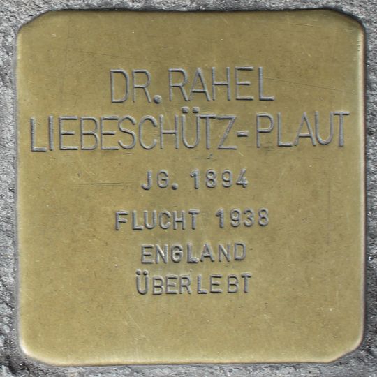 Stolperstein en memoria de Rahel Liebeschütz-Plaut